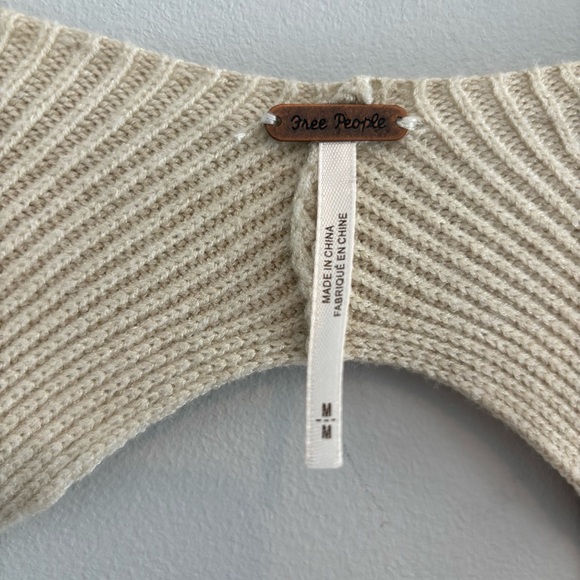 Free People Saffron Open Back Ribbed Sweater Size Medium - Picture 5 of 6